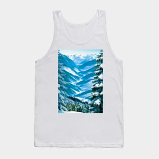 Snowy mountains in the Taiga Tank Top